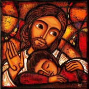 Icône du Christ et saint Jean - visages